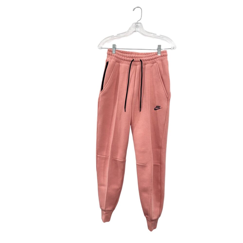 Nike Womens Fleece Joggers Dusty Rose Pink Sweatpants Drawstring S BARELY USED